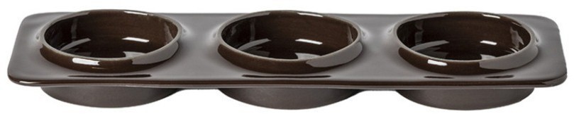 Менажница 1ABD281-CHO(1ABD281-01816H), керамика, chocolate, Costa Nova