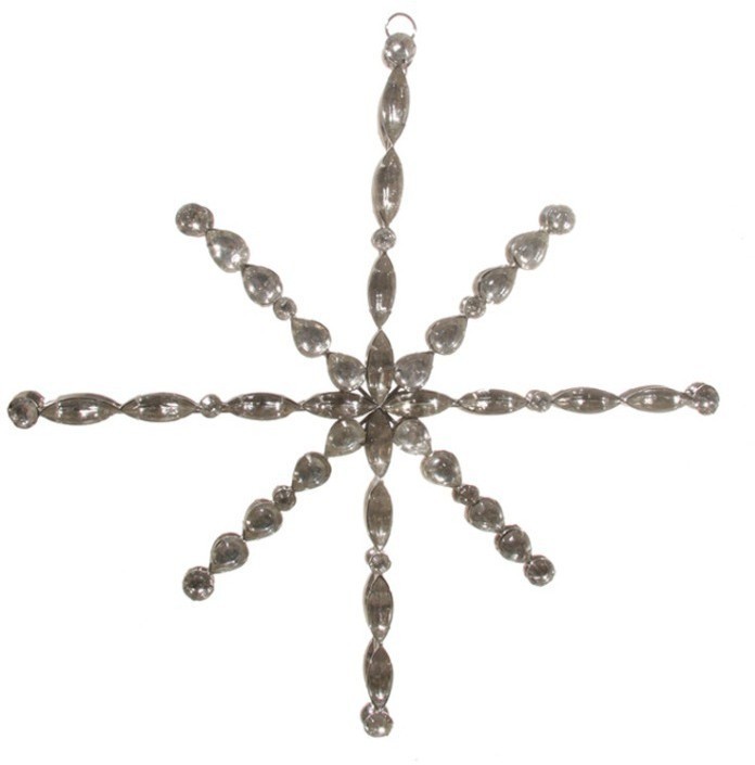 Декоративная звезда 42271, металл, стекло, silver, ROOMERS FURNITURE
