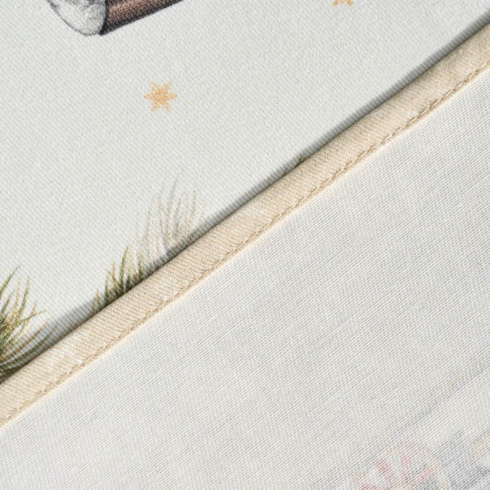 Скатерть  овальная  "щелкунчик" ,140х180см ,бежевый, 100% хлопок ,твил Lefard (850-757-4)