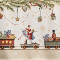 Скатерть  овальная  &quot;щелкунчик&quot; ,140х180см ,бежевый, 100% хлопок ,твил Lefard (850-757-4)