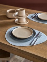 Набор из 2-х двухсторонних сервировочных салфеток drop, 33х41 см, синий/светло-серый (79234)