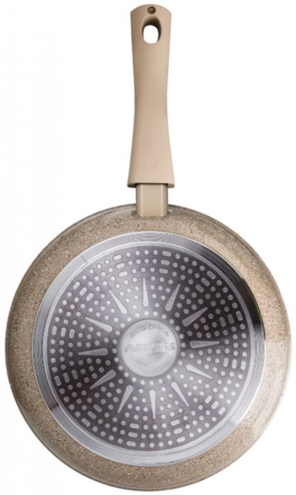 Сковорода с антипригар. "мраморным" покрытием и съемной ручкой, 26см Agness (918-163)