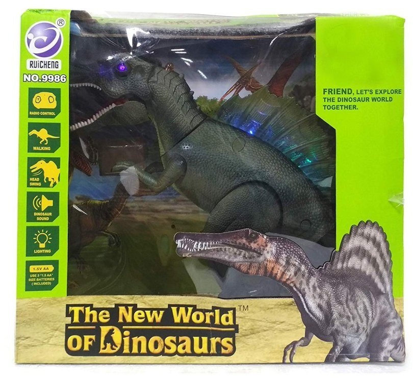 Радиоуправляемый динозавр - Спинозавр (31 см, коричневый, свет, звук) (RUI-9986-BROWN)