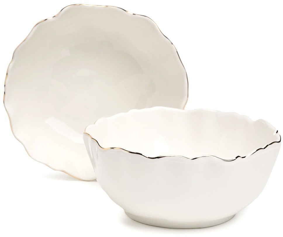 Набор салатников lefard "charm" 2 шт. 5*6 см 600 мл (с золотой линией) (779-360)