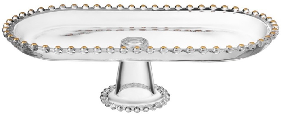 Блюдо сервировочное "golden charm" на ножке, 30*15*8,5 см Lefard (345-501)