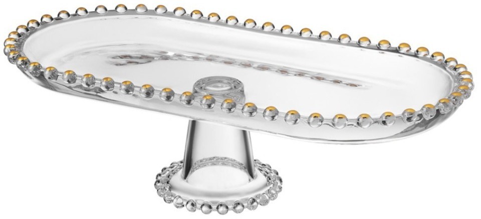 Блюдо сервировочное "golden charm" на ножке, 30*15*8,5 см Lefard (345-501)