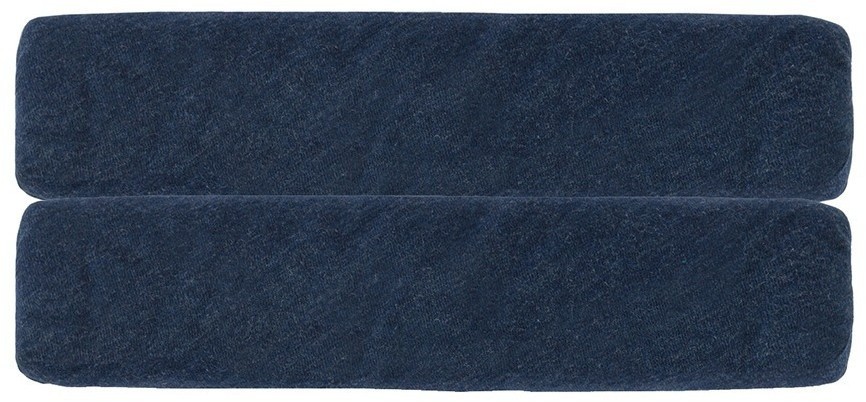 Простыня на резинке из хлопкового трикотажа темно-синего цвета из коллекции essential, 180х200х30 см (76113)