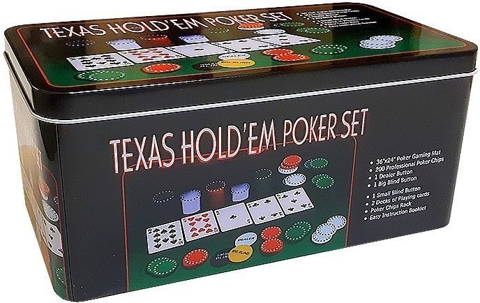 Набор для покера Holdem Light на 200 фишек с номиналом (46334)