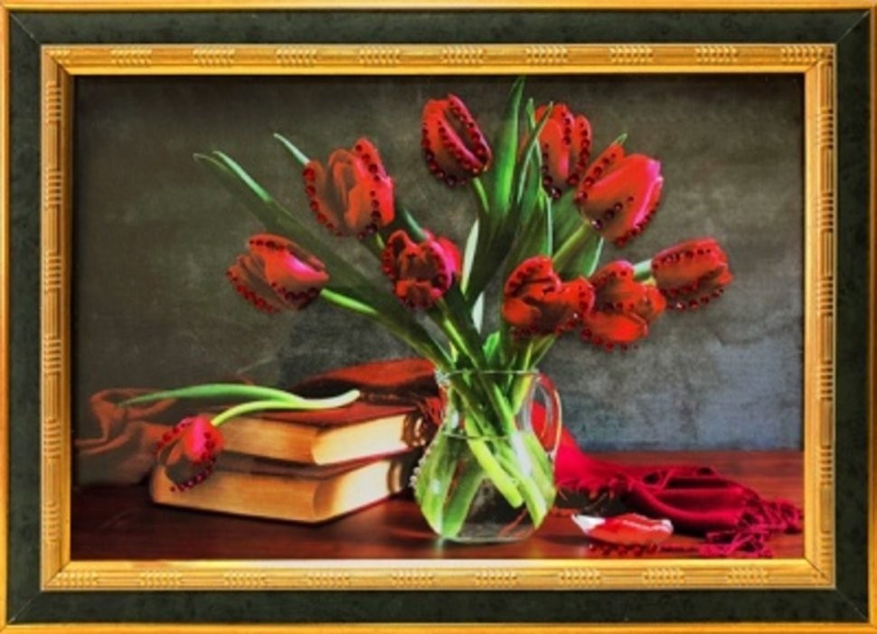 Картина Восьмое марта с кристаллами Swarovski (2194)