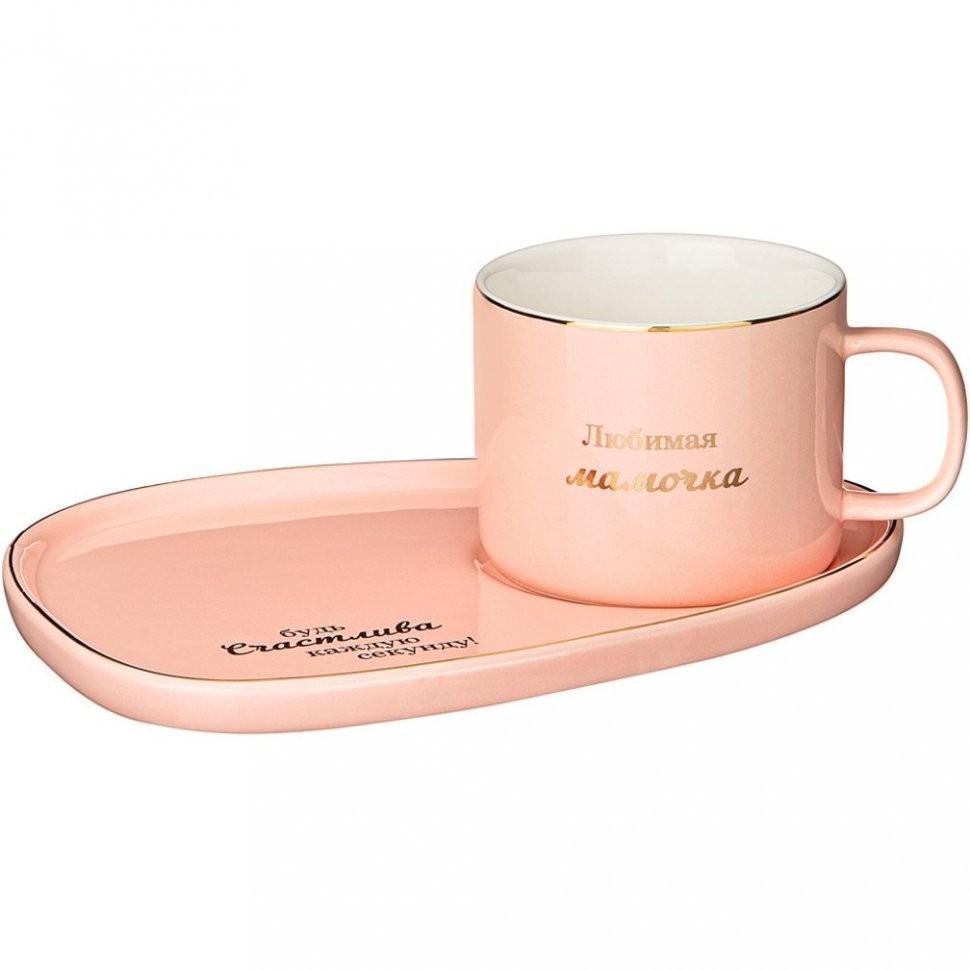 Чайный набор lefard мамочке на 1 персону, розовый, 200мл (90-1073)