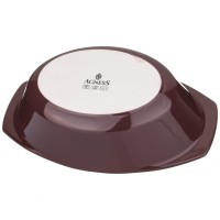 Форма для запекания со стеклянной жаропрочной крышкой agness 35,5*21,3*13,4см 2,5л корич. (189-310)
