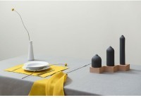 Свеча декоративная графитового цвета из коллекции edge, 16,5см (73756)