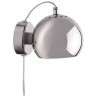 Лампа настенная ball, D12 см, хром в глянце, серый шнур (67867)