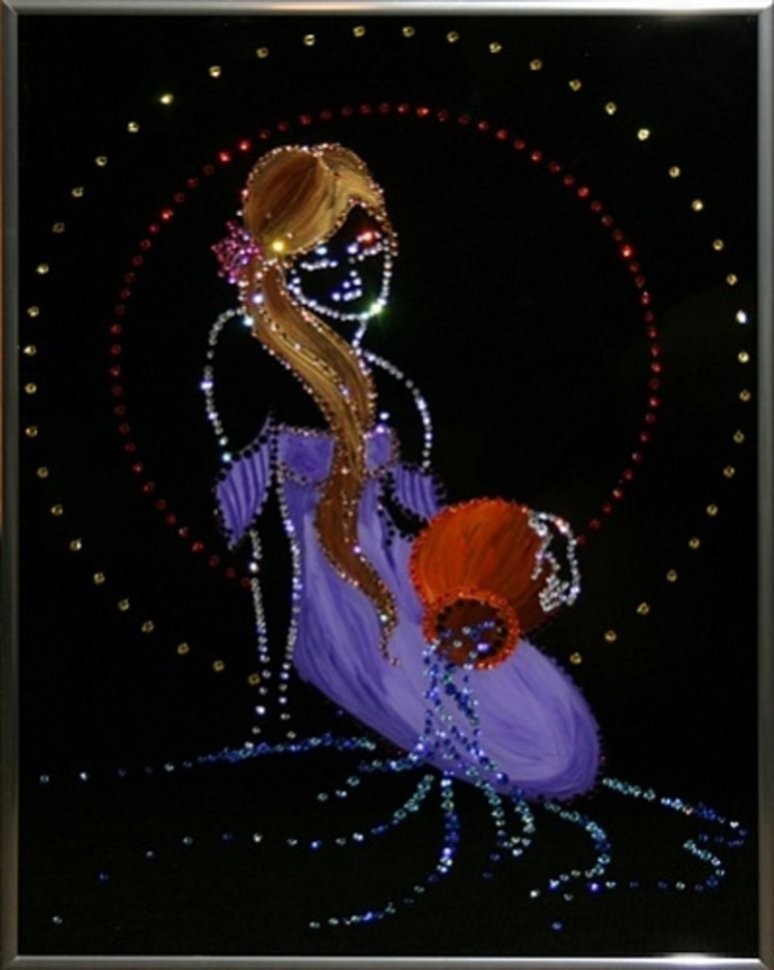 Картина Роман с водой с кристаллами Swarovski (1265)