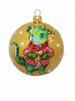 Новогодний шар Покровитель новых чудес с кристаллами Swarovski (3002)