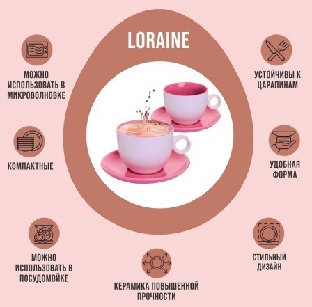 Чайный набор 4пр Loraine РОЗОВЫЙ LR (27581-6)