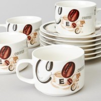 Кофейный набор lefard &quot;coffee mania&quot; на 6 пер. 12 пр. 180 мл (165-571)