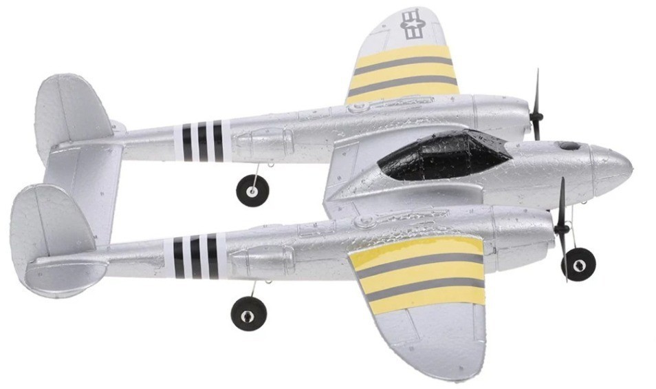Радиоуправляемый самолет для начинающих P38 Fighter 2.4G (FX816)