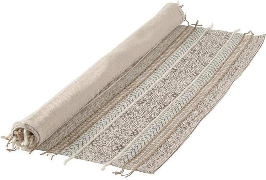 Ковер из хлопка, шерсти и джута с геометрическим орнаментом из коллекции ethnic, 70х160 см (69449)