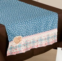 Дорожка-наперон на стол&quot;джинсовое сердце&quot; 41*96см, 100% хлопок SANTALINO (850-811-3)