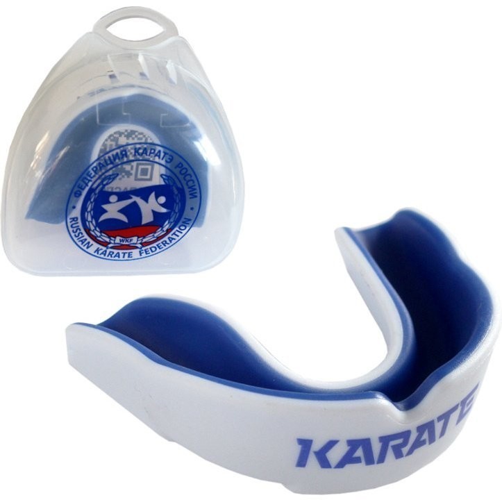 Капа Karate MGX-003 KR, с футляром, белый/синий (676219)