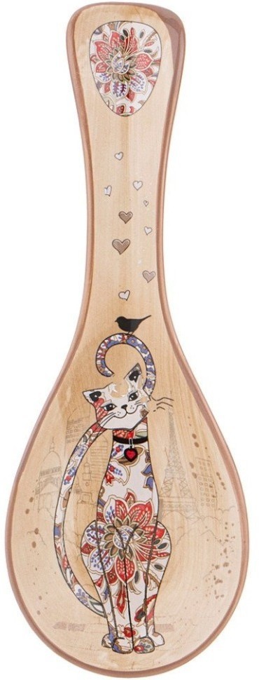 Подставка под ложку agness "парижские коты" 25*9*2,5 см (358-1906)