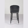 Cтул барный велюр серый 54*54*106см с ч/б спинкой (TT-00005116)