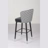 Cтул барный велюр серый 54*54*106см с ч/б спинкой (TT-00005116)