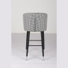 Cтул барный велюр серый 54*54*106см с ч/б спинкой (TT-00005116)