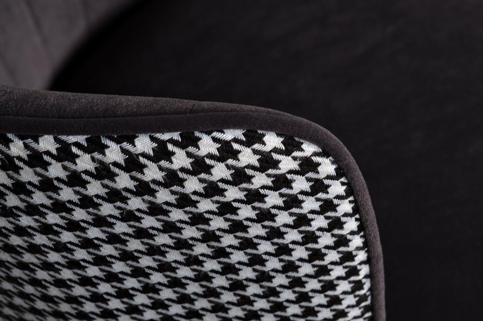 Cтул барный велюр серый 54*54*106см с ч/б спинкой (TT-00005116)