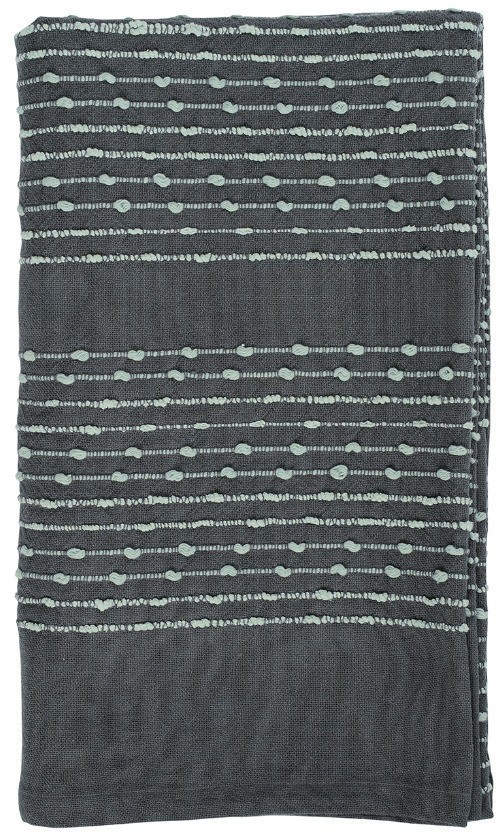 Покрывало из хлопка серого цвета с декоративной строчкой из коллекции ethnic, 230х250 см (66478)