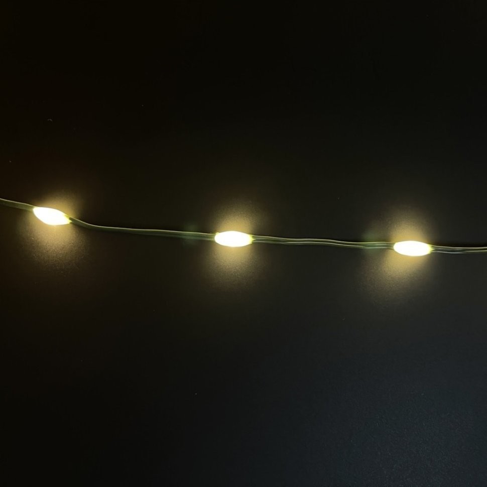 Декор гирлянда хвост на зеленом проводе белый свет 8 функций 672 лампы 210 см (85438)