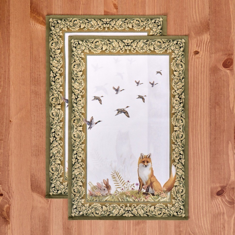 Набор полотенец из 2хшт "охота",40х60см, 100% хлопок, лиса Lefard (850-751-61)