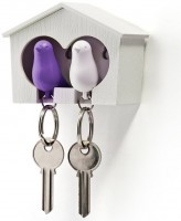 Держатель для ключей duo sparrow, белый/фиолетовый (41450)