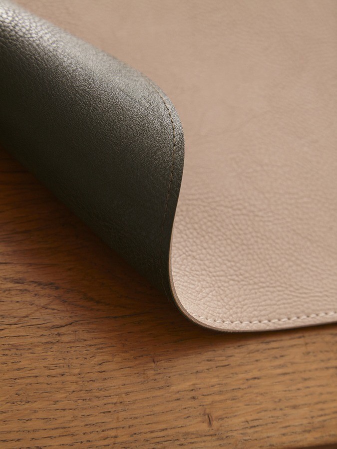 Набор из 4-х двухсторонних сервировочных салфеток pool, 30х45 см, зеленый/бежевый (78745)