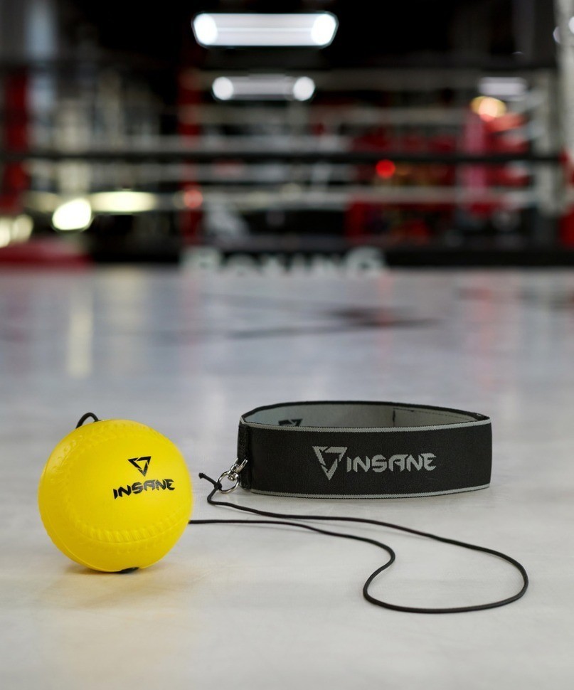 Мяч боевой INSANE IN23-FB103 на резинке, желтый (2109129)