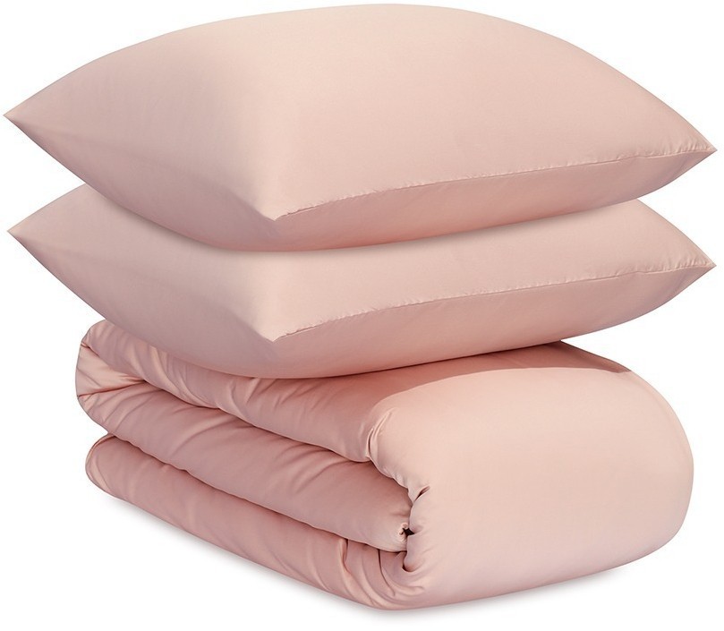 Комплект постельного белья из премиального сатина цвета пыльной розы из коллекции essential, 200х220 см (78461)