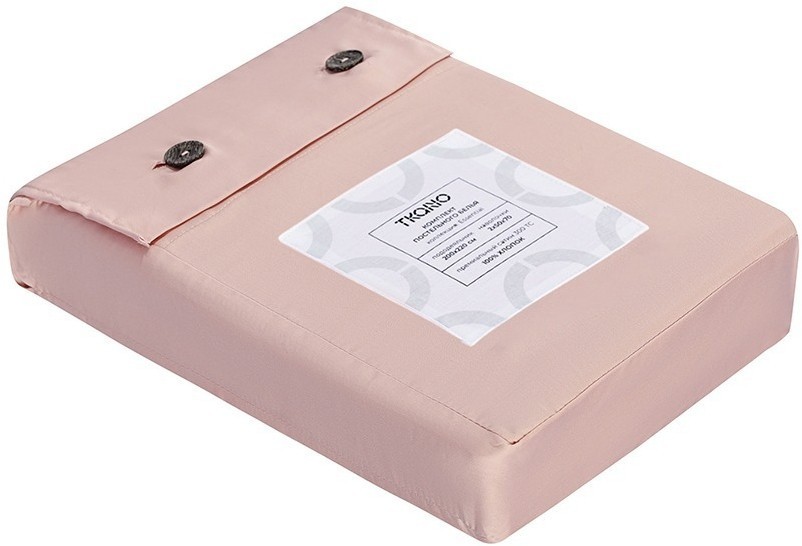 Комплект постельного белья из премиального сатина цвета пыльной розы из коллекции essential, 200х220 см (78461)