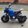 Детский электромотоцикл Harley Davidson (12V, EVA, ручка газа) (DLS01-SP-BLUE)
