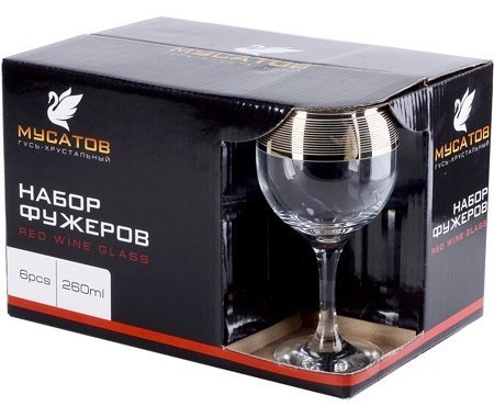 Набор 6-ти бокалов для вина 260 мл Лофт (MS411-88)