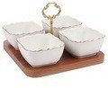 Менажница керамическая для сервировки 4 блюда LORAINE (90052-345)