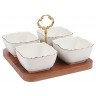 Менажница керамическая для сервировки 4 блюда LORAINE (90052-345)