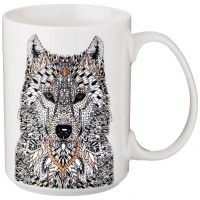 Кружка &quot;волк&quot; 500мл 13,5*8,8*11,8см мал.уп.=12шт Lefard (97-607)