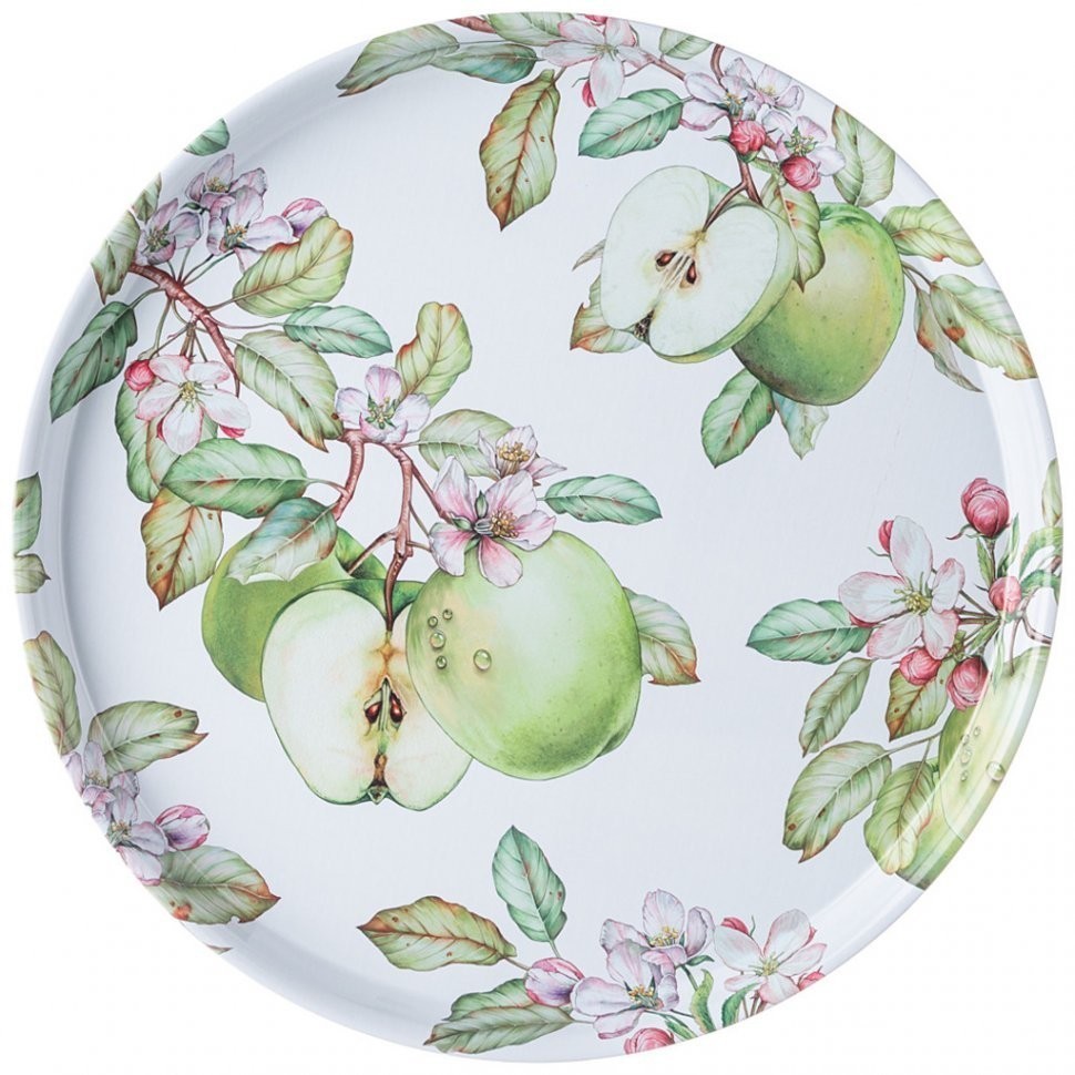 Поднос сервировочный agness "яблоня" 33*2,1 см Agness (898-066)