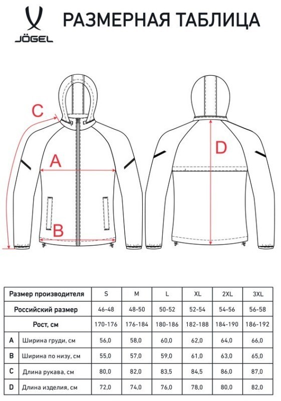 Куртка ветрозащитная JOGEL CAMP 2 Rain Jacket, серый (2113013)