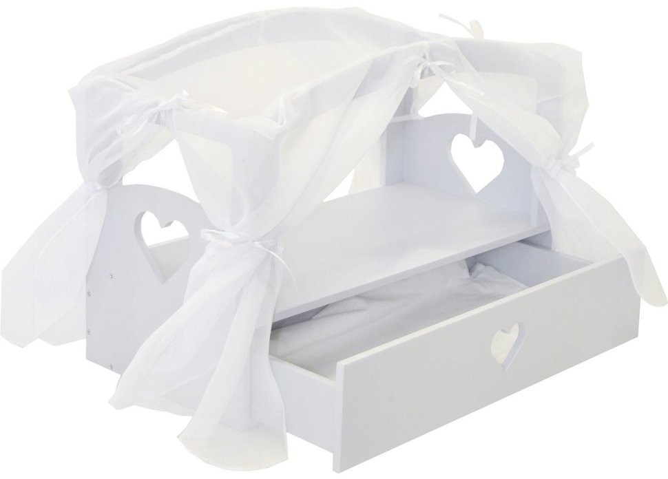 Кроватка с бельевым ящиком  Серии "Любимая кукла", цвет Дрим (PFD120-83)