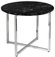 Стол журнальный круглый черный / хром d60*48cм (TT-00011723)