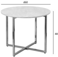 Стол журнальный круглый черный / хром d60*48cм (TT-00011723)