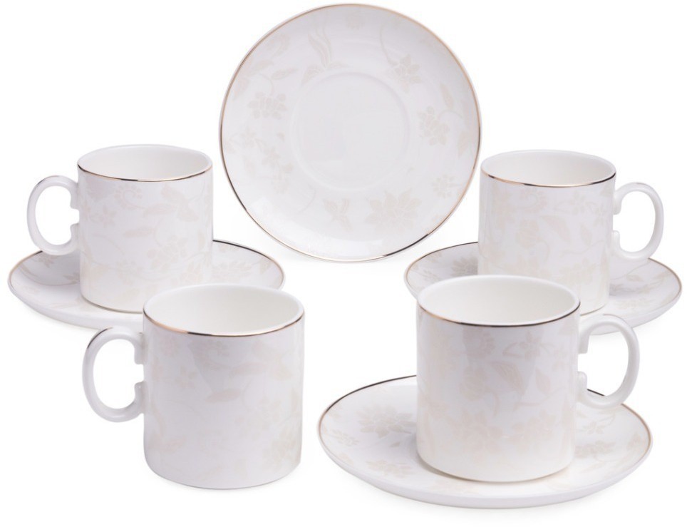 Кофейный набор lefard "снежная королева" на 4 пер. 8 пр. 210 мл (440-304)