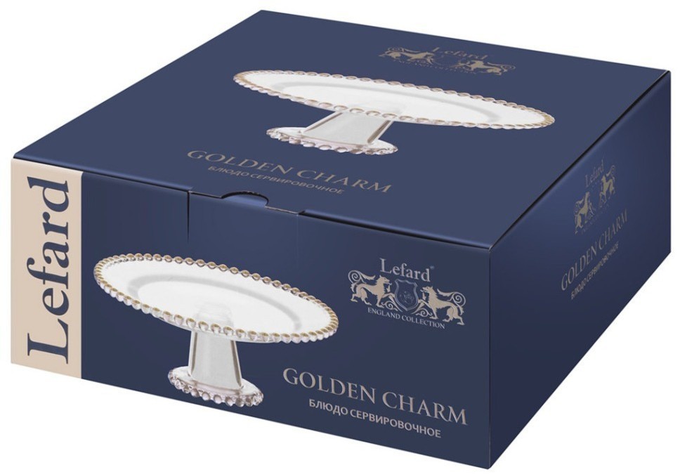 Блюдо сервировочное "golden charm" на ножке, 20*8 см Lefard (345-503)